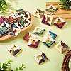  36Pcs 6 Colors Spray Painted Wood Big Pendants WOOD-TA0001-80-5