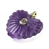 Natural Amethyst Carved Pendants G-C276-01G-13-2