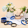 Gorgecraft 20Pcs 2 Colors Independence Day Theme Silicone Star Cord Bracelets Set Wristband BJEW-GF0001-15A-4