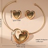 Heart Alloy Choker Necklace & Stud Earring Sers FS-WG43B4A-02-3