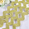 10 Yard Metallic Polyester Wavy Fringe Trim Ribbon SRIB-GF0001-38R-4