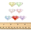 40Pcs UV Plating Rainbow Iridescent Transparent Acrylic Beads MACR-FS0002-19-5