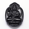 Natural Obsidian Carven Pendants G-A169-027A-1