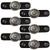 6Pcs Alloy with Imitation Leather Scarf Clips AJEW-CL0004-82A-1