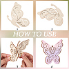 Butterfly Unfinished Wood Decorations for Craft Supplies DIY-SP0006-44-5