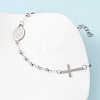 Religion 304 Stainless Steel Link Bracelets BJEW-F524-05A-P-4