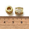 Brass Micro Pave Clear Cubic Zirconia European Beads ZIRC-I070-002G-2