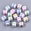 Opaque White Acrylic Beads SACR-R252-02-2