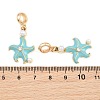 Alloy Enamel European Dangle Charms AL-CBAC2D3-01G-01-3