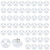 50Pcs 1-Hole Brass ABS Plastic Imitation Pearl Shank Buttons KY-CY0001-17-1