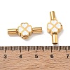 304 Stainless Steel Enamel European Clasps with Cord Ends SA-CBABC0F-09G-3