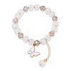 Alloy Enamel Butterfly Charm Bracelets BJEW-YW00009-1
