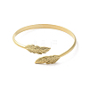 304 Stainless Steel Leaf Cuff Bangles BJEW-A003-03G-2