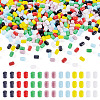 700Pcs 7 Colors Opaque Imitation Jade Glass Beads GLAA-TA0003-27-1
