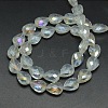 Electroplate Crystal Glass Teardrop Beads Strands EGLA-F066A-01-2