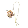 Cute Bees Acrylic Pendant Decoration HJEW-G026-01D-4