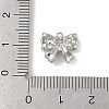 Brass Micro Pave Clear Cubic Zirconia Charms KK-Z065-04P-3