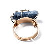 Adjustable Natural Kyanite Finger Rings RJEW-T019-02B-KC-3