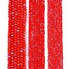 Electroplate Opaque Solid Color Glass Beads Strands EGLA-A044-P2mm-L22-2