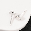 Brass Clover Stud Earrings for Women EJEW-G441-06D-P-2