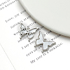 Butterfly Platinum Alloy & Resin Pendants PW-WG34E84-04-1