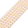 Baking Painted Pearlized Glass Pearl Round Bead Strands PEAR-H019-02C-07-1