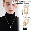 50Pcs Brass Screw Eye Peg Bails Charms KK-BBC0003-45-2