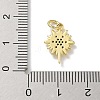 Brass Micro Pave Cubic Zirconia Pendants KK-M300-06G-01-3