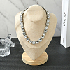 1Pc Zinc Alloy Pave Square Clear Glass Tennis Necklaces for Womem NJEW-SP0001-07S-4