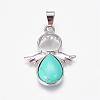 Dyed Synthetic Turquoise Pendants G-G651-A01-2