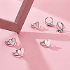 Unicraftale 6Pcs Heart 304 Stainless Steel Open Cuff Ring Findings STAS-UN0055-84-5