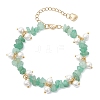 Natural Green Aventurine Chip Beaded Bracelets for Women BJEW-JB12301-01-2