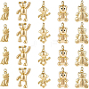 BENECREAT 20Pcs 5 Style Brass Pendants KK-BC0008-08-1