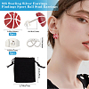 4 Pairs Sport Ball Alloy Stud Earrings for Women EJEW-BBC0001-52D-2