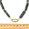 Natural Seraphinite Column Beaded Necklaces for Women NJEW-JN06228-4