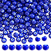 3 Strands Baking Paint Transparent Glass Round Bead Strands DGLA-PA0001-02A-7