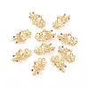 Brass Cubic Zirconia Peg Bails Pendants KK-I698-04G-1