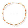 Glass Seed Beads & CCB Beads Stretch Bracelets TB4137-42-1