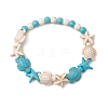 Synthetic Magnesite & Turquoise Beaded Stretch Bracelets for Women BJEW-TA00580-2