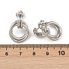 304 Stainless Steel Twist Ring Stud Earrings EJEW-P324-05P-5