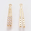 Brass Micro Pave Cubic Zirconia Charms KK-A144-012G-2