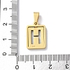 304 Stainless Steel Alphabet Pendants STAS-S152-01G-H-3