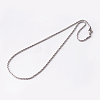 Non-Tarnish 304 Stainless Steel Rope Chain Necklaces X-STAS-O056-B-10-2