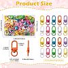 60Pcs 10 Colors Zinc Alloy Baking Paint Swivel Snap Hooks Clasps FIND-FS0005-10-3