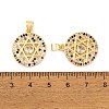 Brass Micro Pave Cubic Zirconia Pendants KK-E108-26G-3