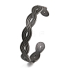 316 Surgical Stainless Steel Braided Wave Cuff Bangles BJEW-C125-02AS-2