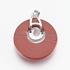 Natural Red Jasper Pendants KK-F751-D03-3