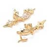 Brass Micro Pave Clear Cubic Zirconia Pendants KK-H0526-17G-2