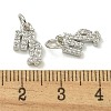 Rack Plating Brass Micro Pave Cubic Zirconia Pendants KK-K386-02B-P-3