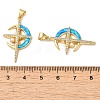 Rack Plating Brass Micro Pave Cubic Zirconia Pendants KK-P268-08C-G-4